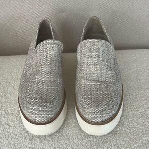 Vince Zeta Platform Tweed Linen Loafers